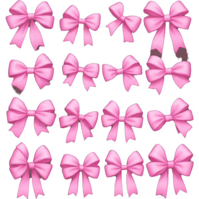 Pink bows emoji