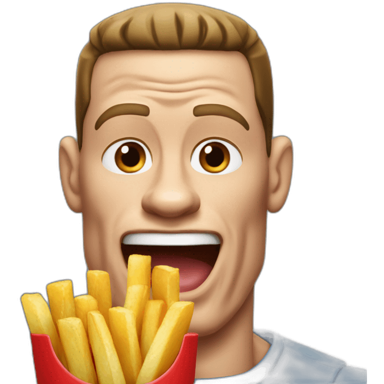 john cena eating fries emoji