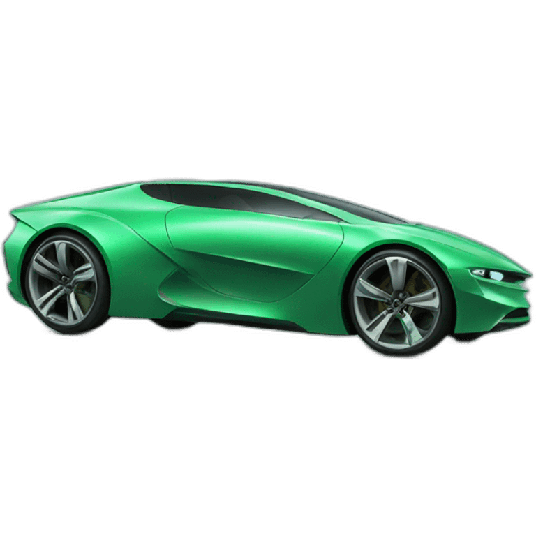 futuristic car green emoji