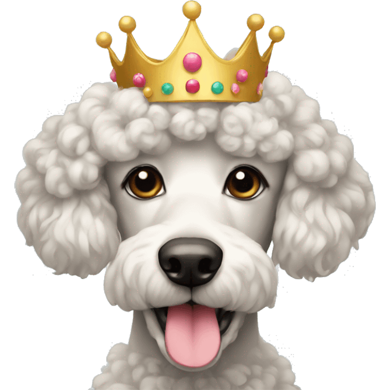 poodle with crown emoji