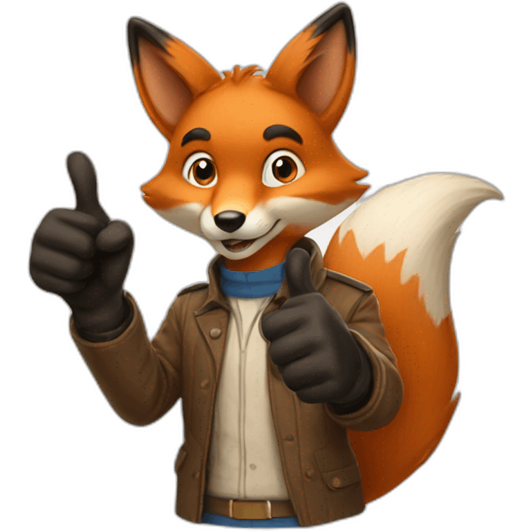 thumbs up fox  emoji