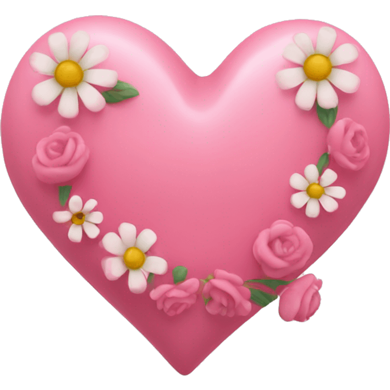 pink heart with flowers emoji