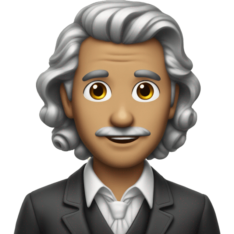 A man wearing a 1950s dress, very male face, long 1950s hair emoji