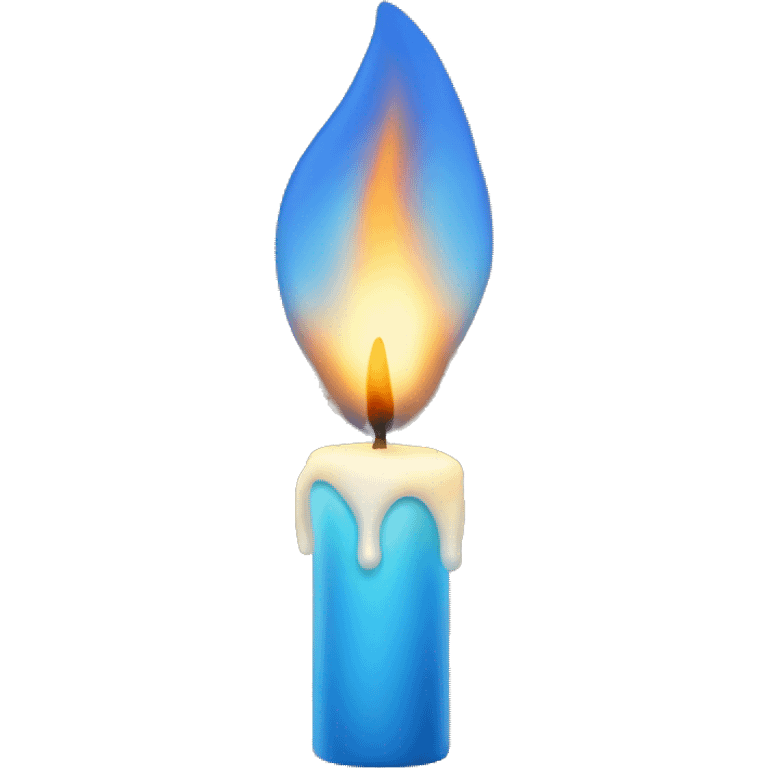 candle with blue flame emoji