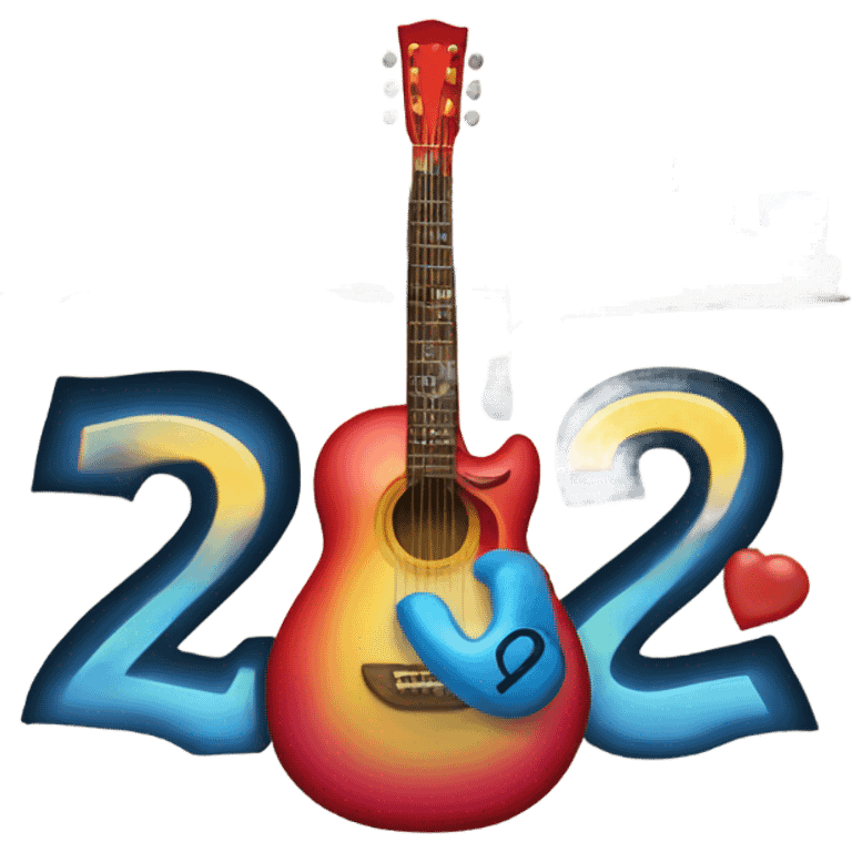 create a 2025 nashville themed emoji in celebration of growth with big bold letters saying 2025 emoji