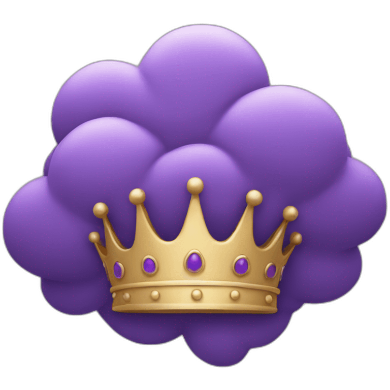 purple cloud with crown  emoji