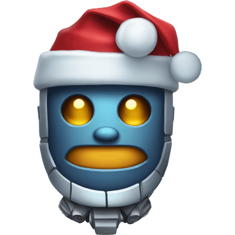 Robot Santa in night time  emoji