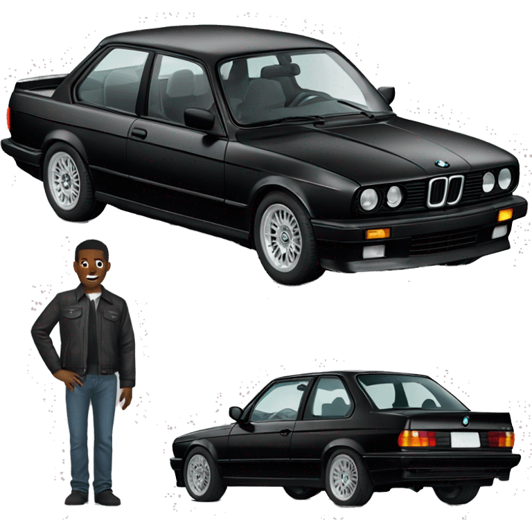 black bmw e30 emoji