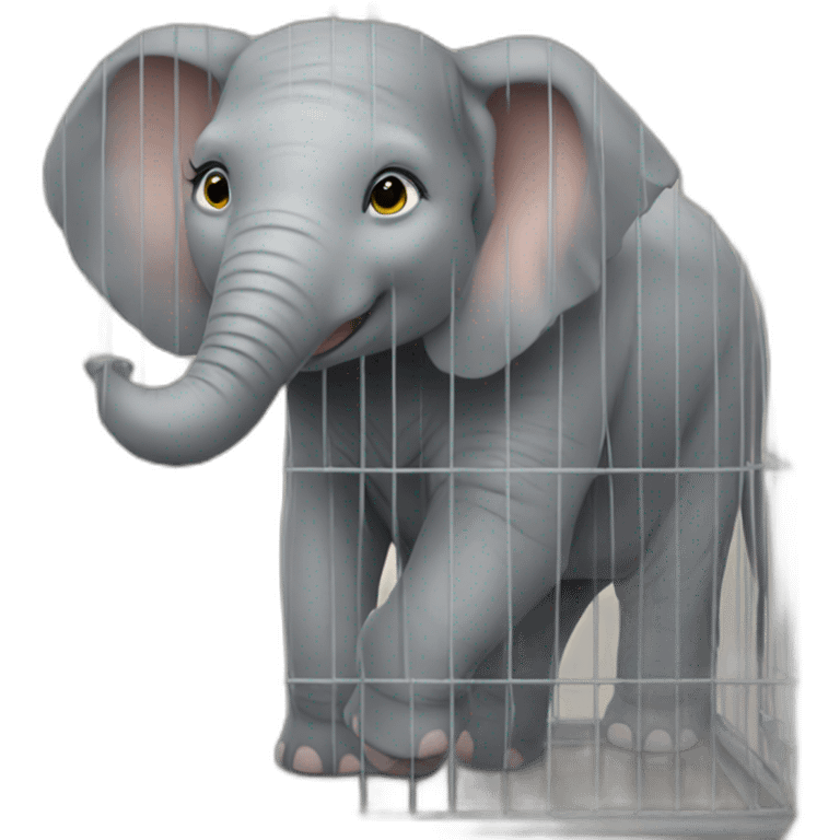 elephant in cage emoji