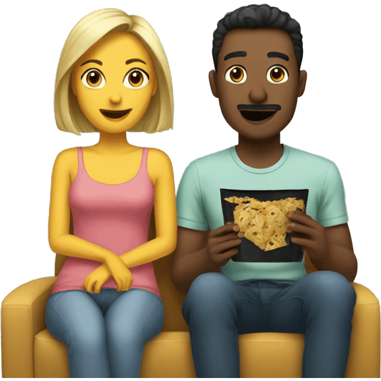 Couple watching movies emoji