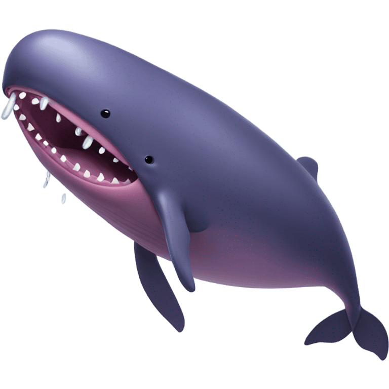 purple sperm whale with open mouth emoji