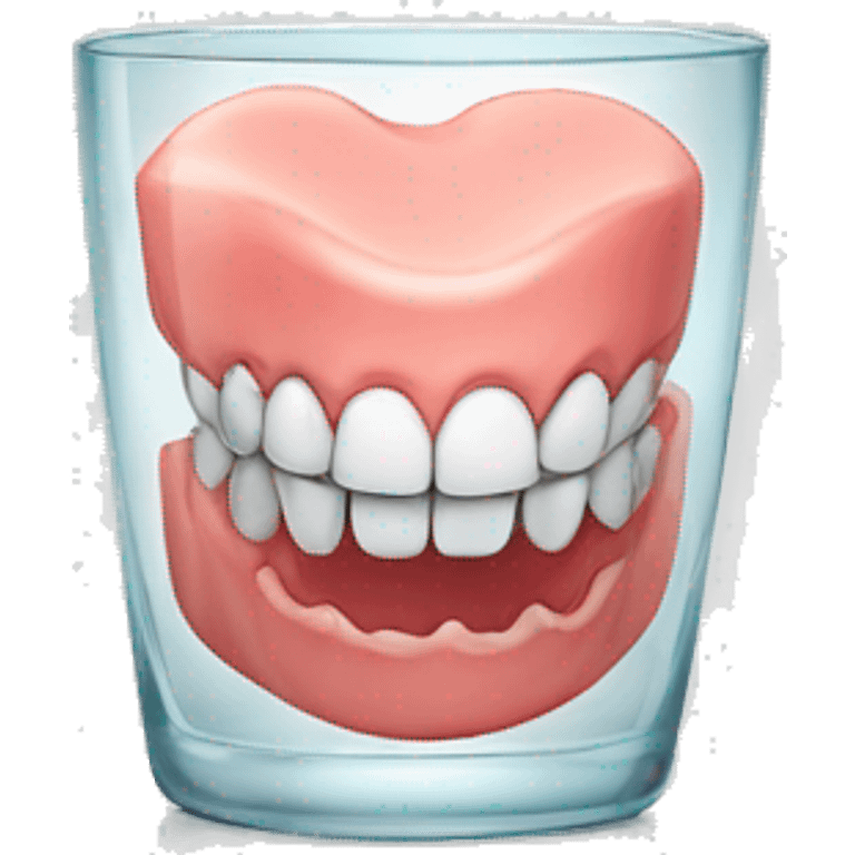 dentures in glass emoji