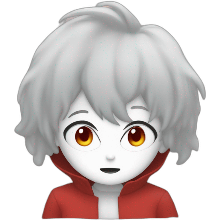 Red anime Ghost in style of akira emoji