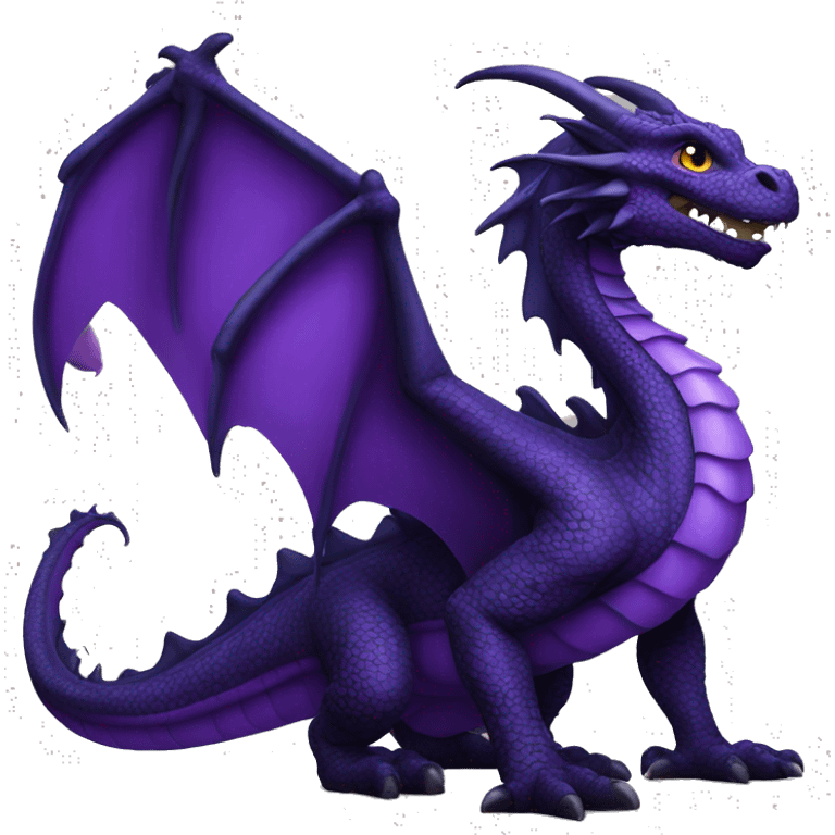 Big purple black scaled dragon emoji