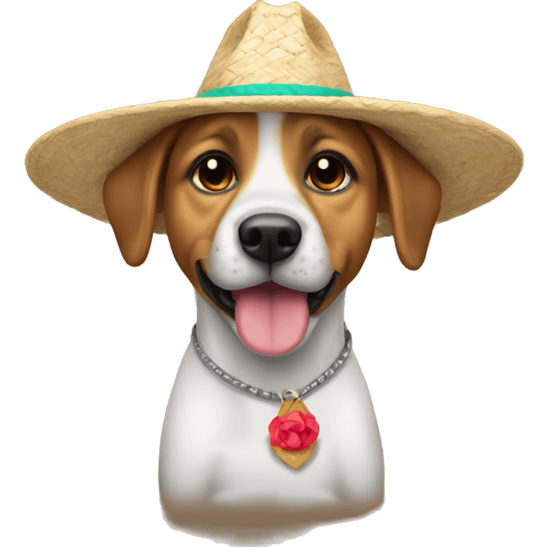 Perro con un sombrero  emoji