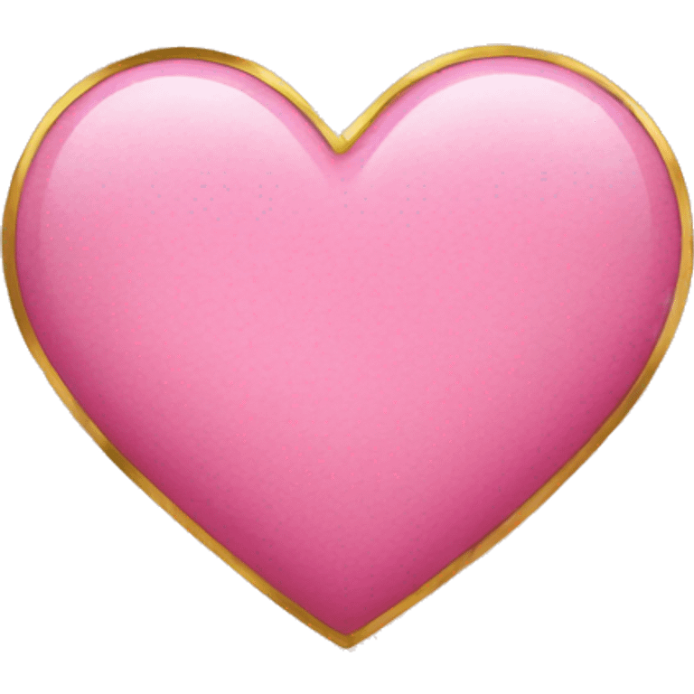 Pink heart with gold emoji