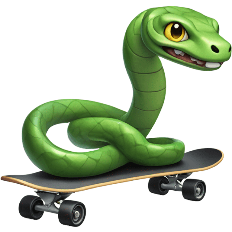 Snake on a skateboard  emoji