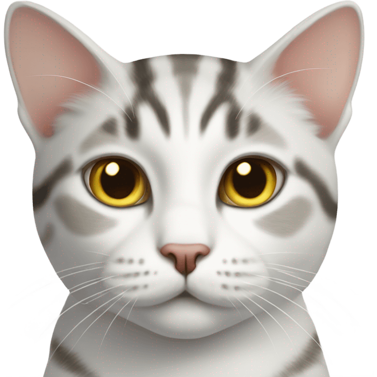 White and tabby cat emoji