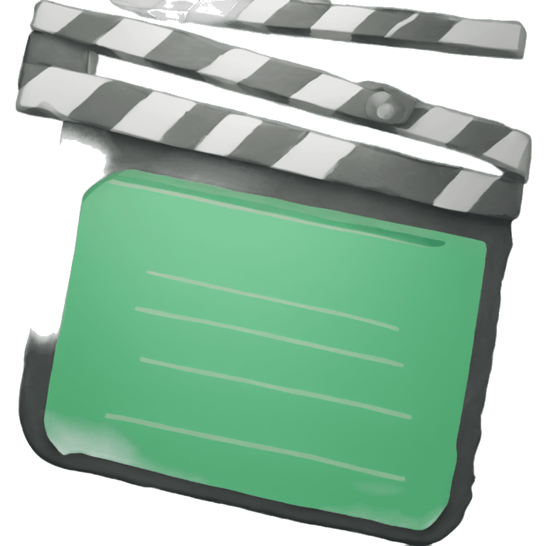 green filmmaking slate emoji