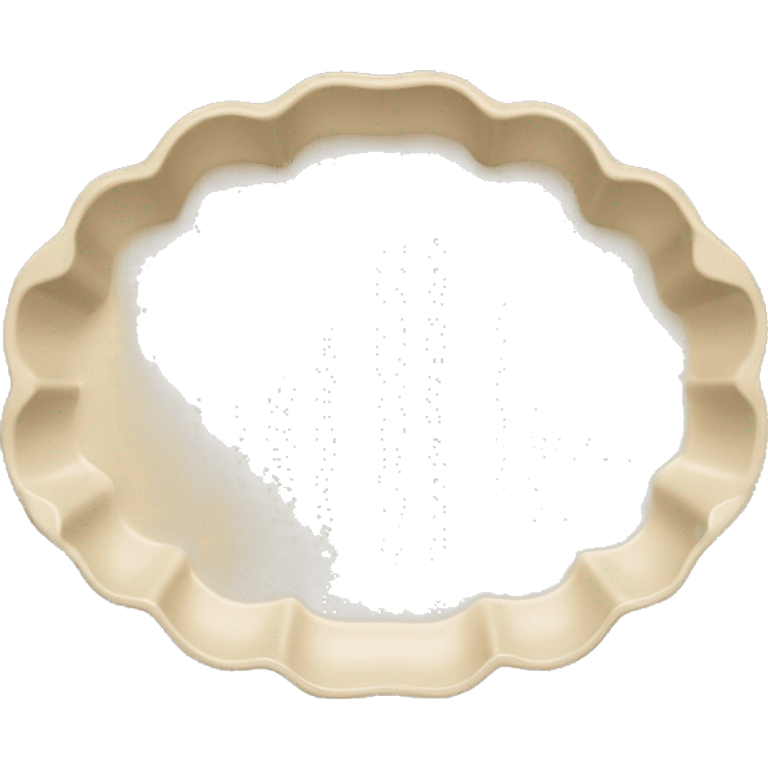 Beige scalloped tray emoji