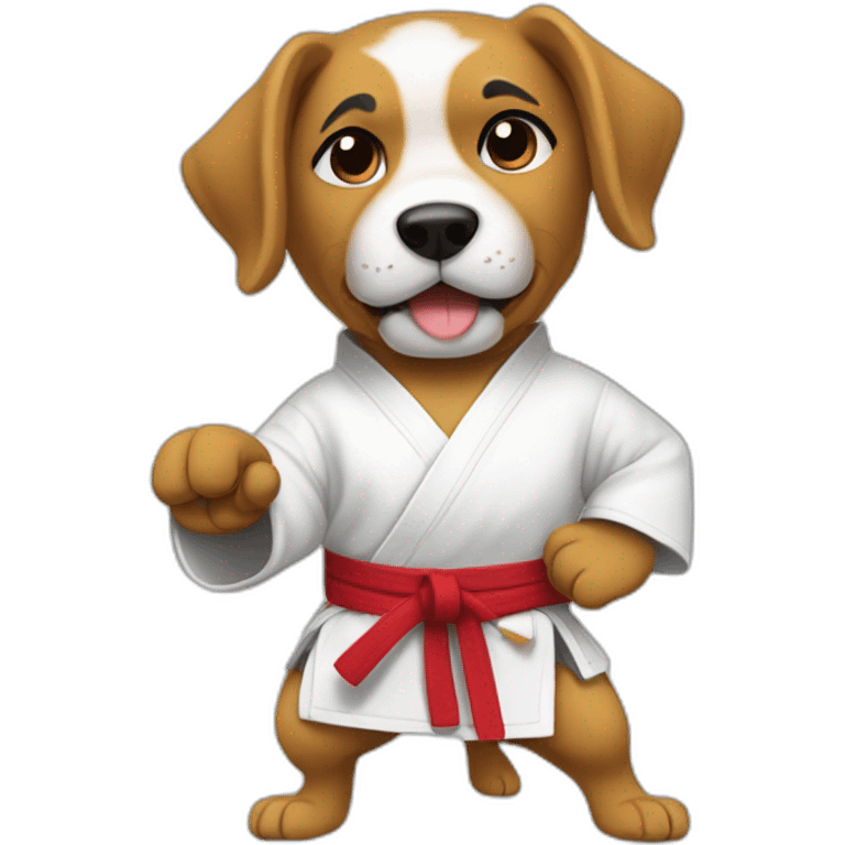 Perro Karateka emoji