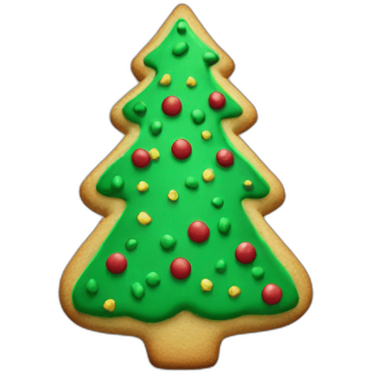 Christmas tree cookie emoji