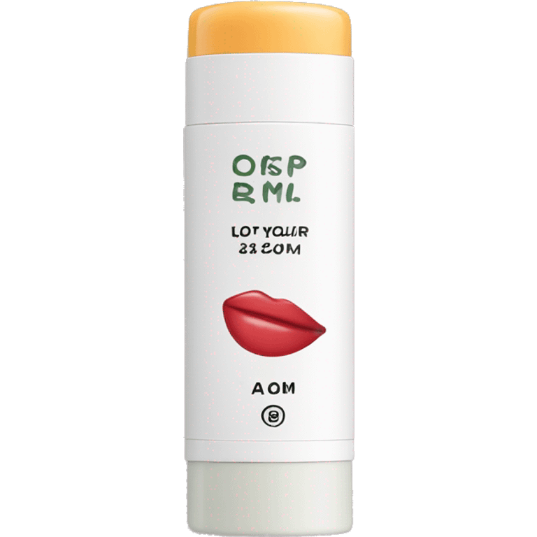 lip balm with label emoji