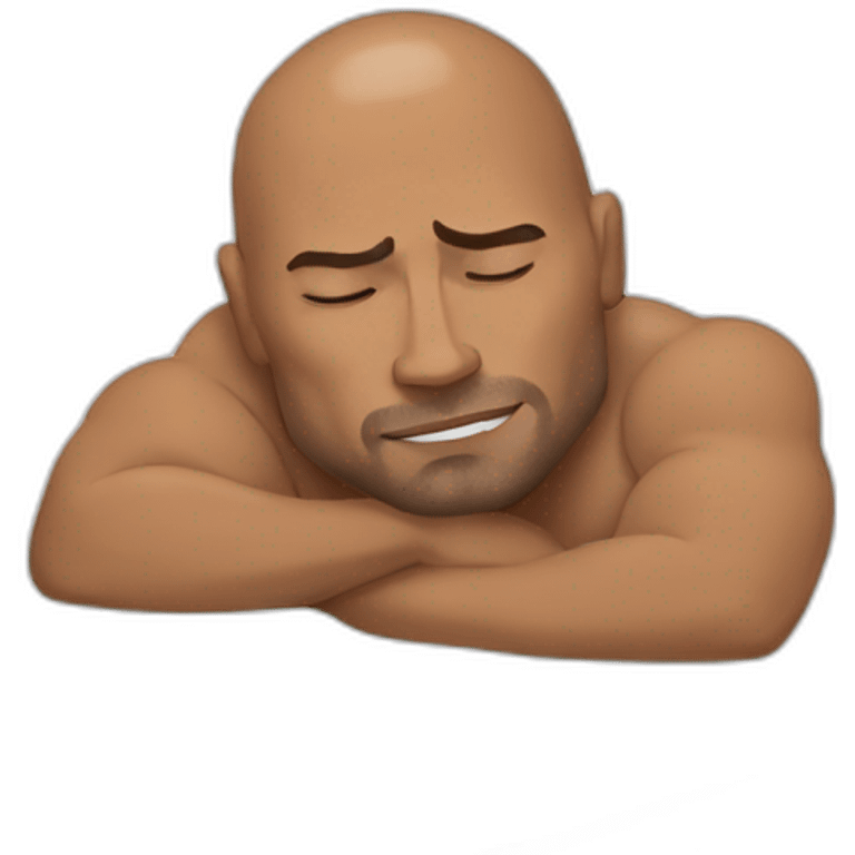 Dwayne Johnson sleeping  emoji