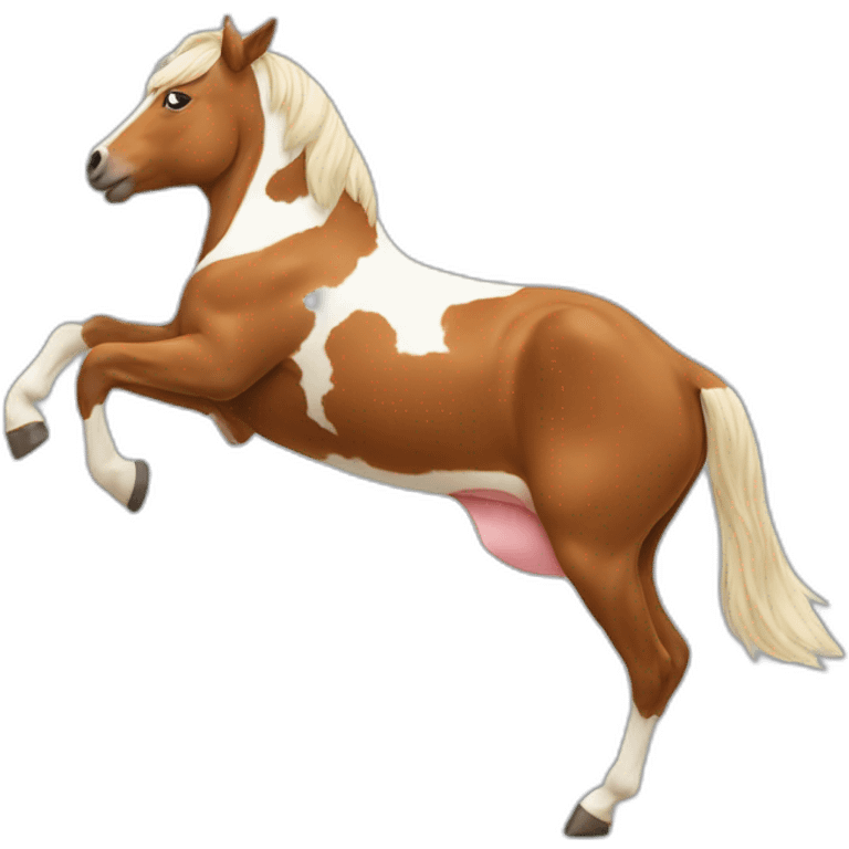 Cheval danse avec une vache emoji