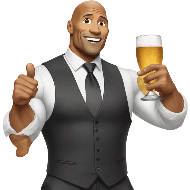 Dwayne johnson toasting 2025 emoji