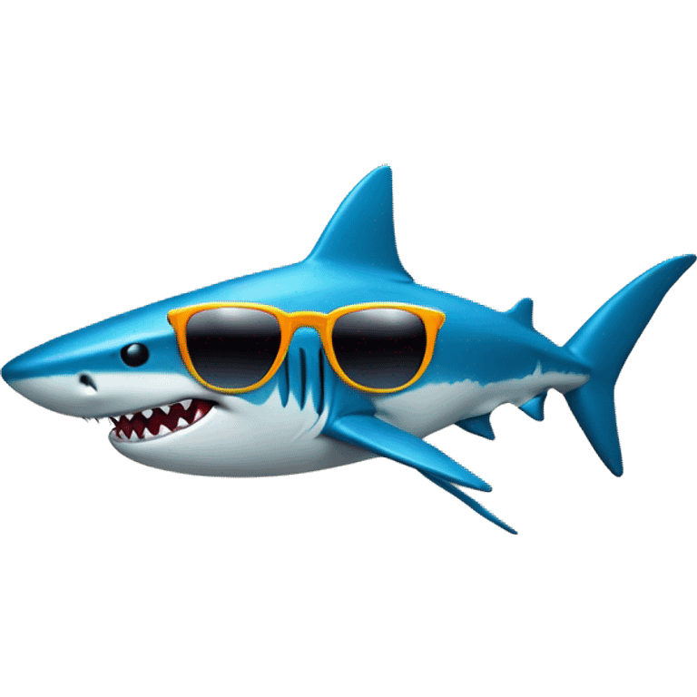 Shark with sunglasses emoji