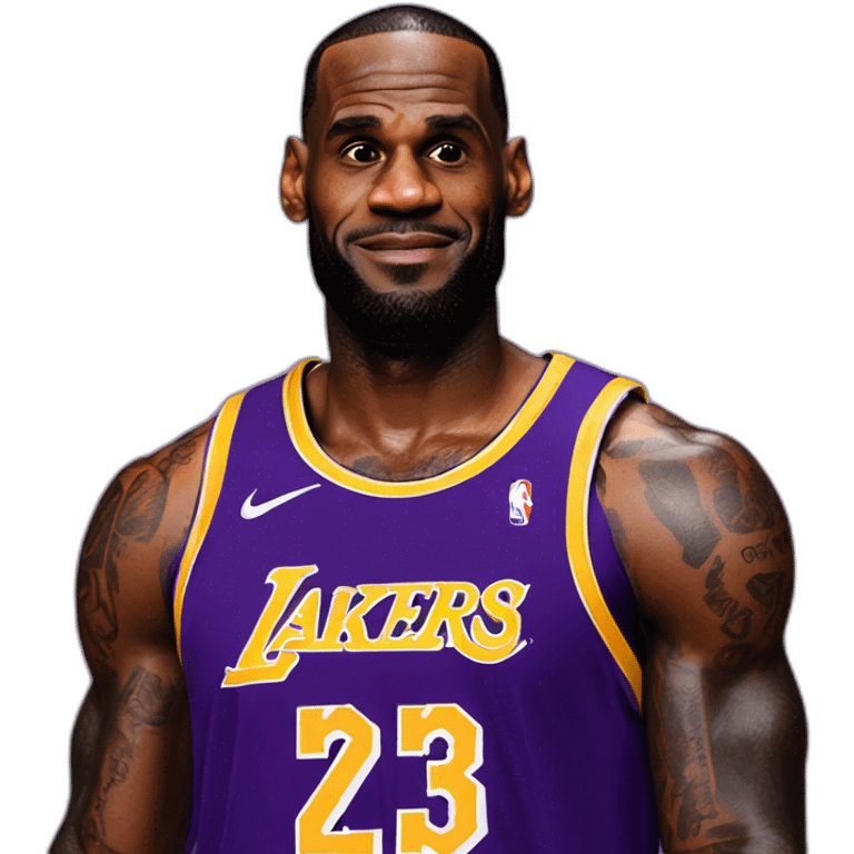 LeBron James wearing Purple jersey emoji