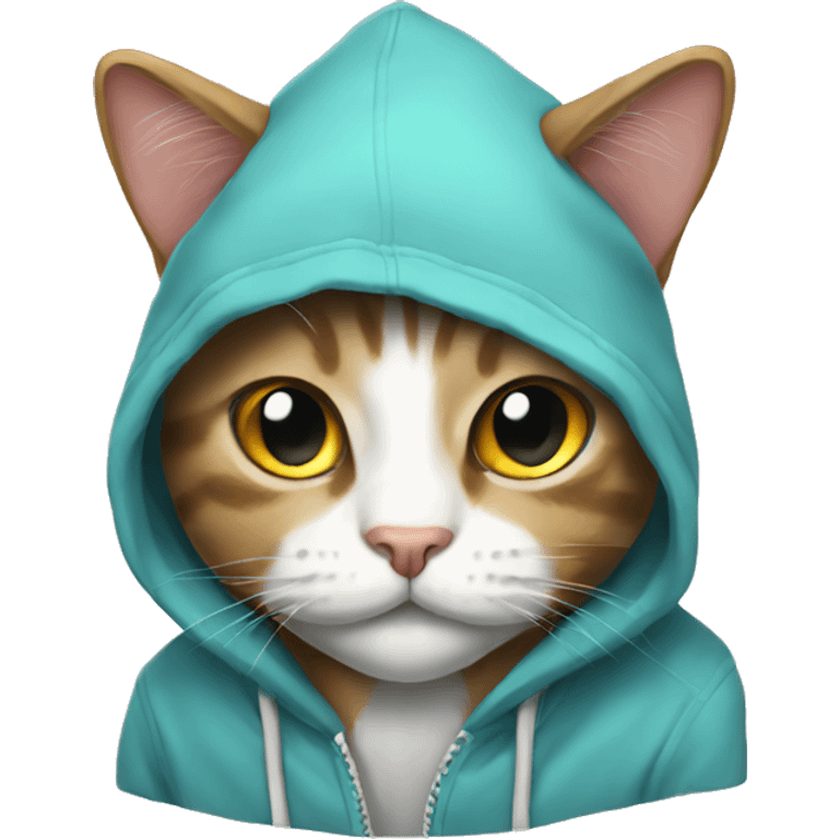 cat with hoodie emoji