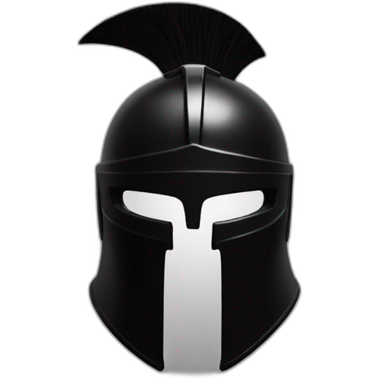 black spartan helmet front view emoji