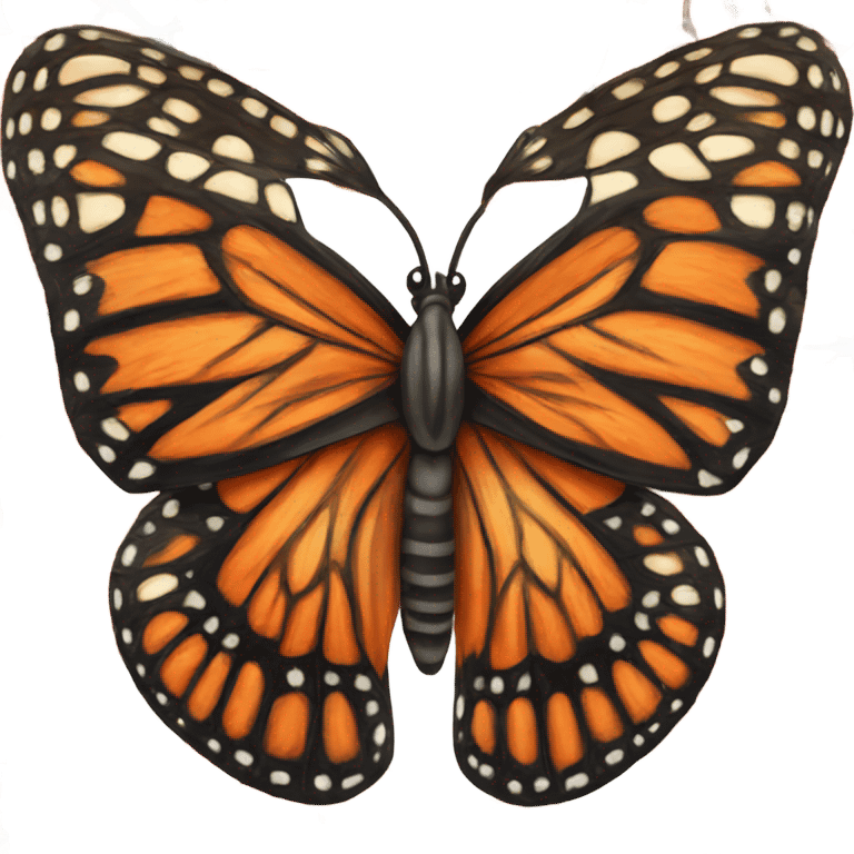 Monarch butterfly with beautiful colors emoji