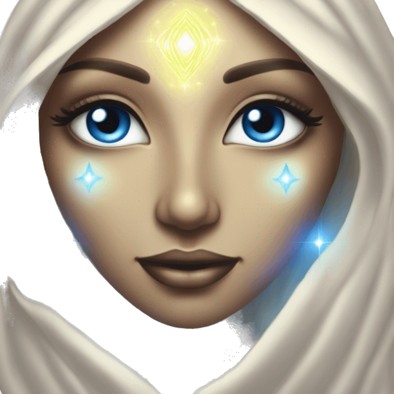 Pleiadian radiant glowing diva woman female third eye emoji