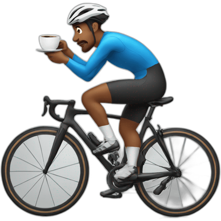 cyclist drinking coffee emoji