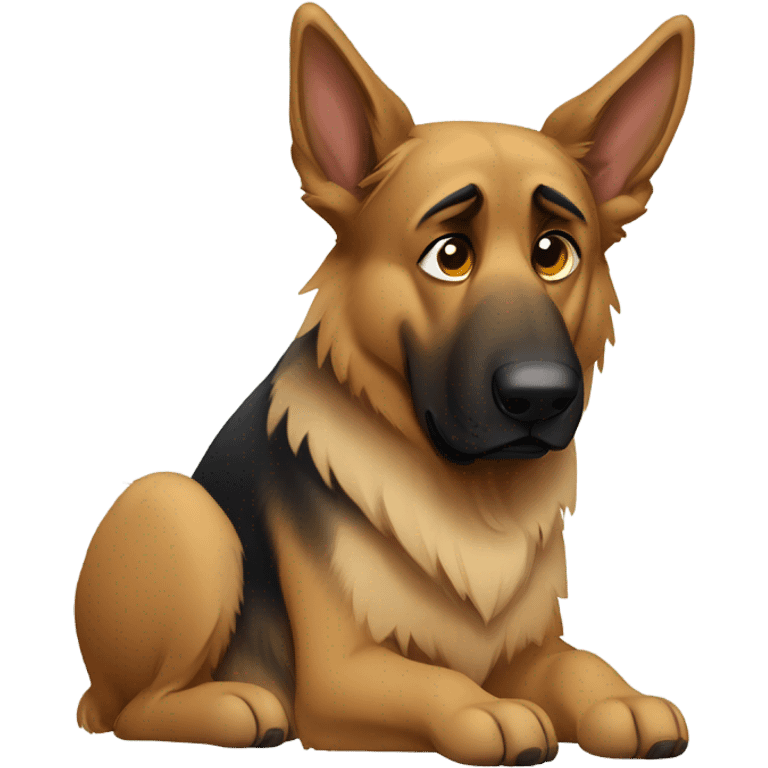 sick sable german shepherd emoji