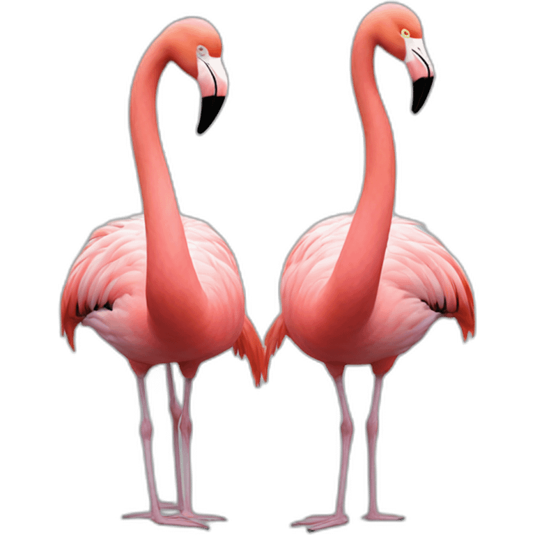 flamingo mating emoji