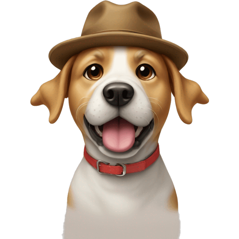 dog with hat emoji