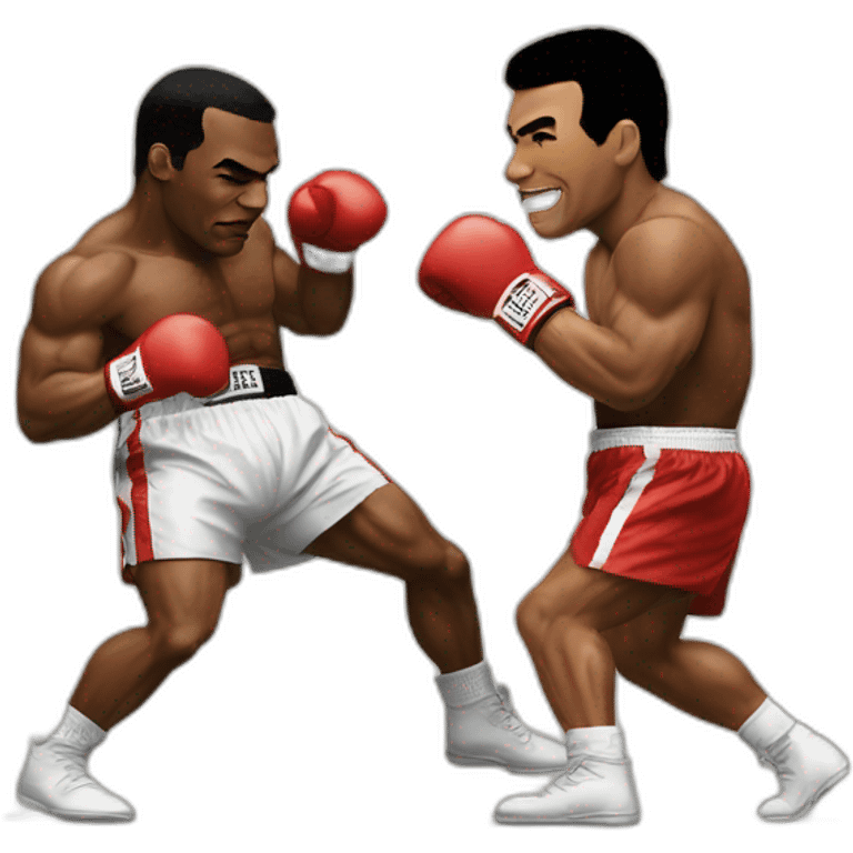 mike tyson boxing with mohammed ali emoji