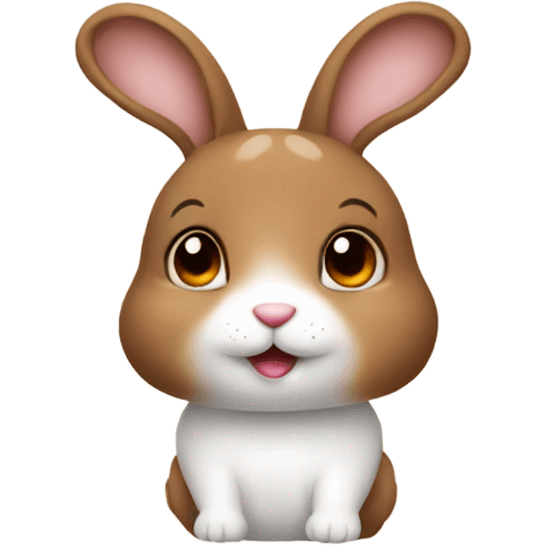 Cute rabbit brown emoji