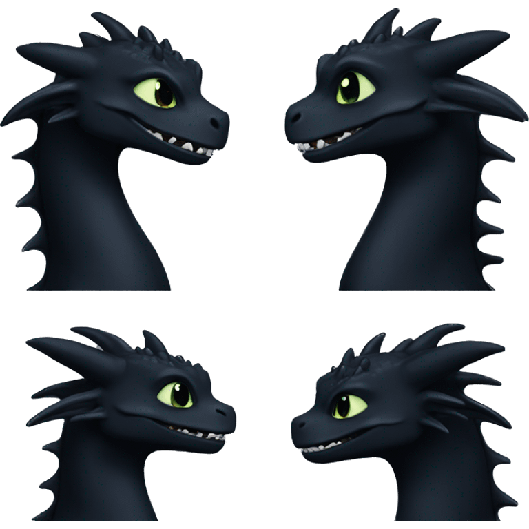 Toothless the Night Fury dragon emoji