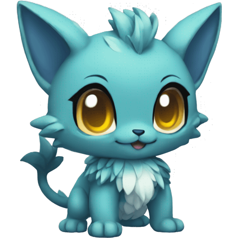 a anthro chibi-style Fakémon-hybrid full body emoji