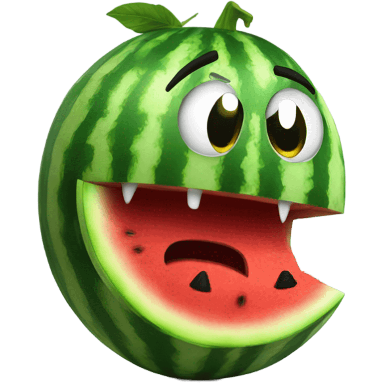 Angry watermelon  emoji