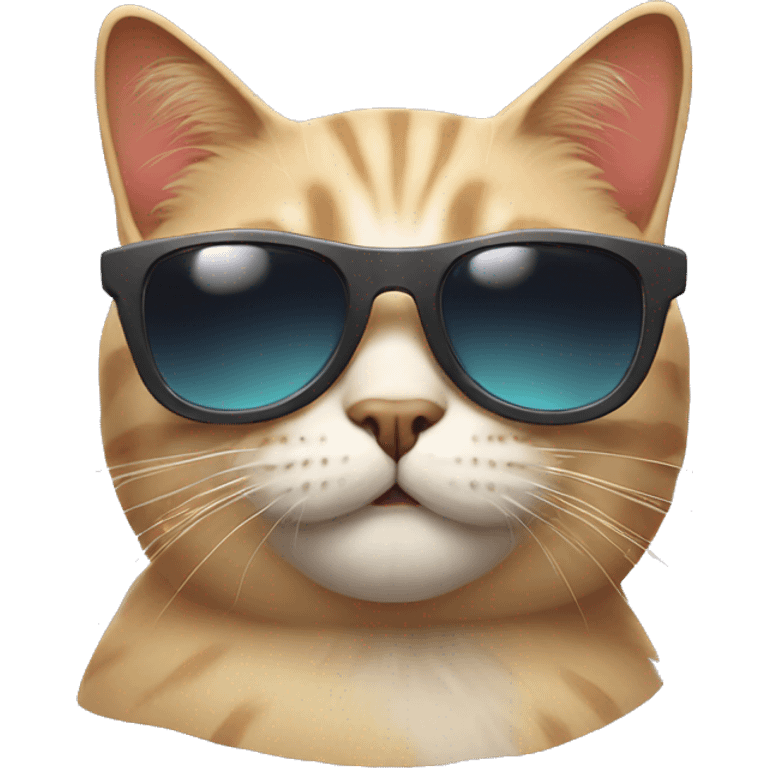 Cat with sunglasses emoji