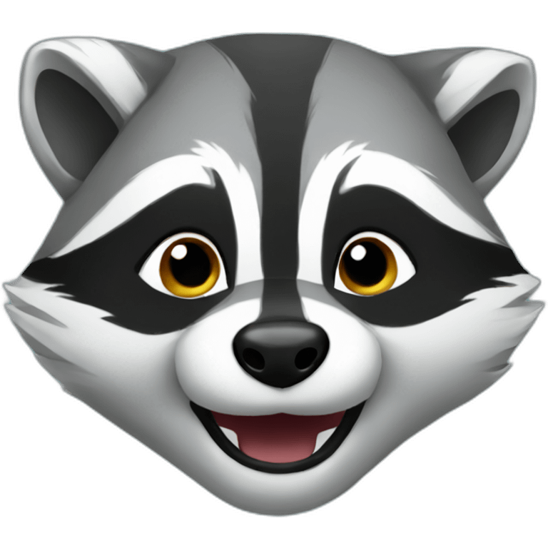 floating business raccoon emoji