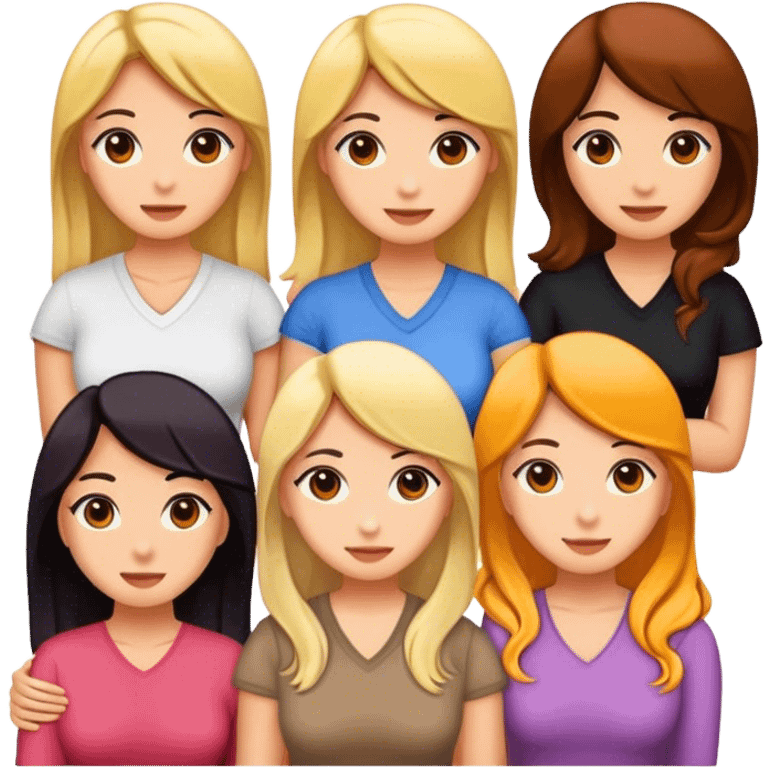 7 friends female emoji