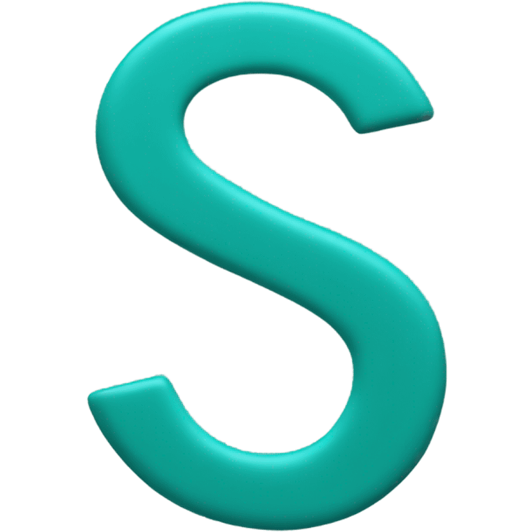 Teal color letter S emoji