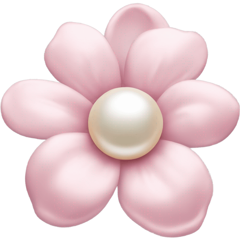 Pearl light pink flower emoji